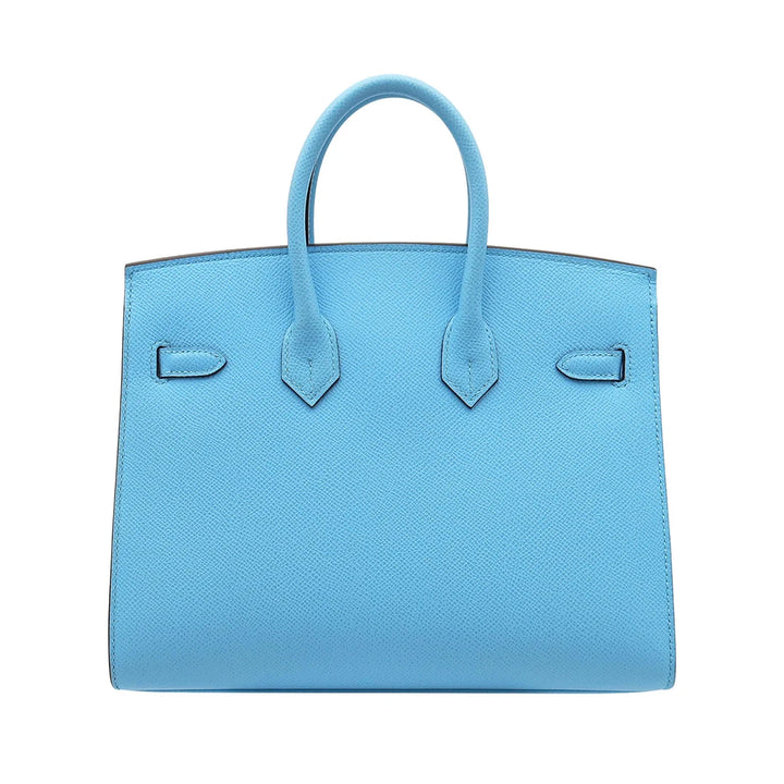 HERMES エルメス バーキン25 セリエ セレステ エプソン シルバー金具 U刻印